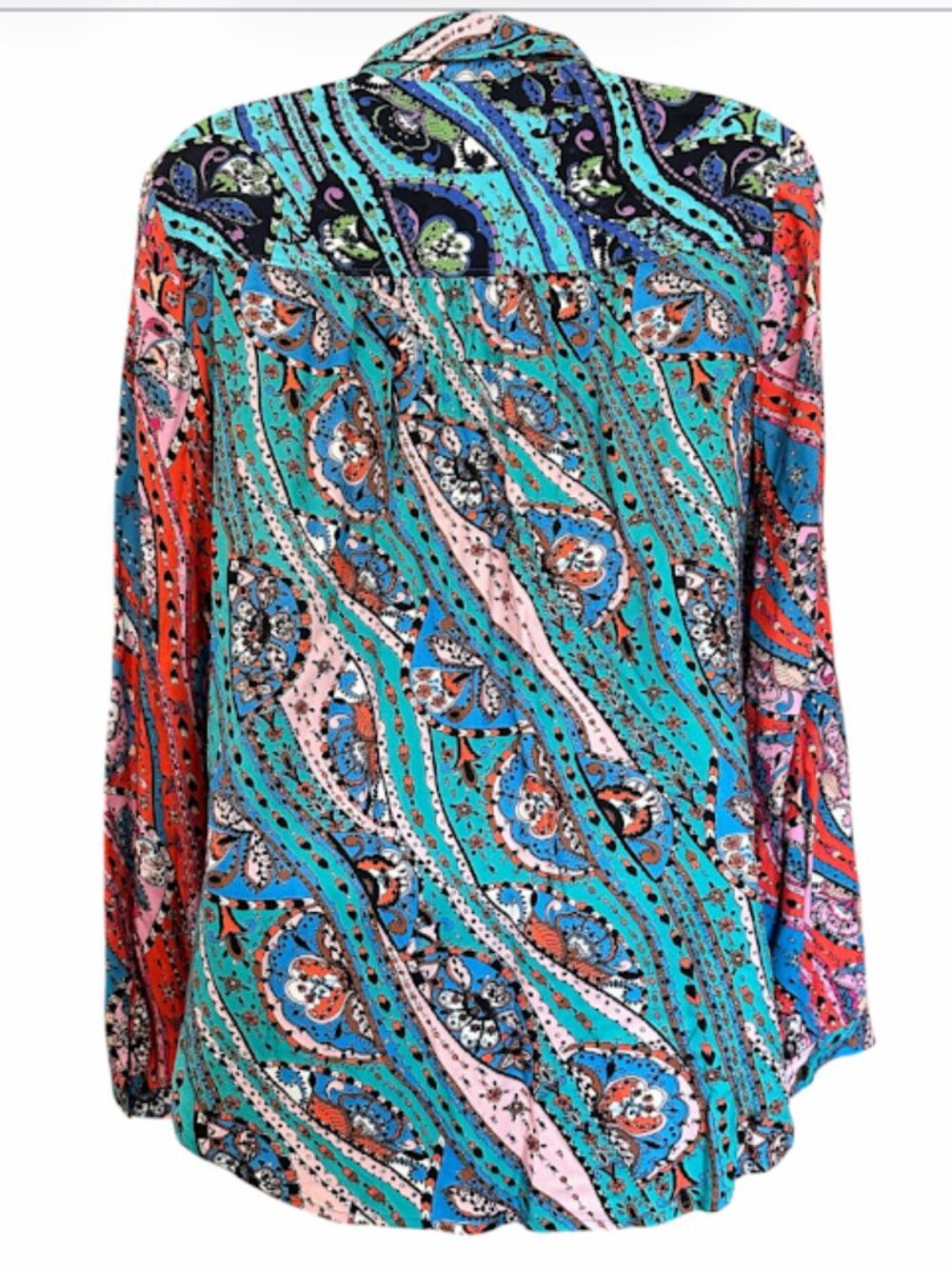 Maeve Alida Contrast Button-Down Shirt. Size XS - Picture 3 of 8